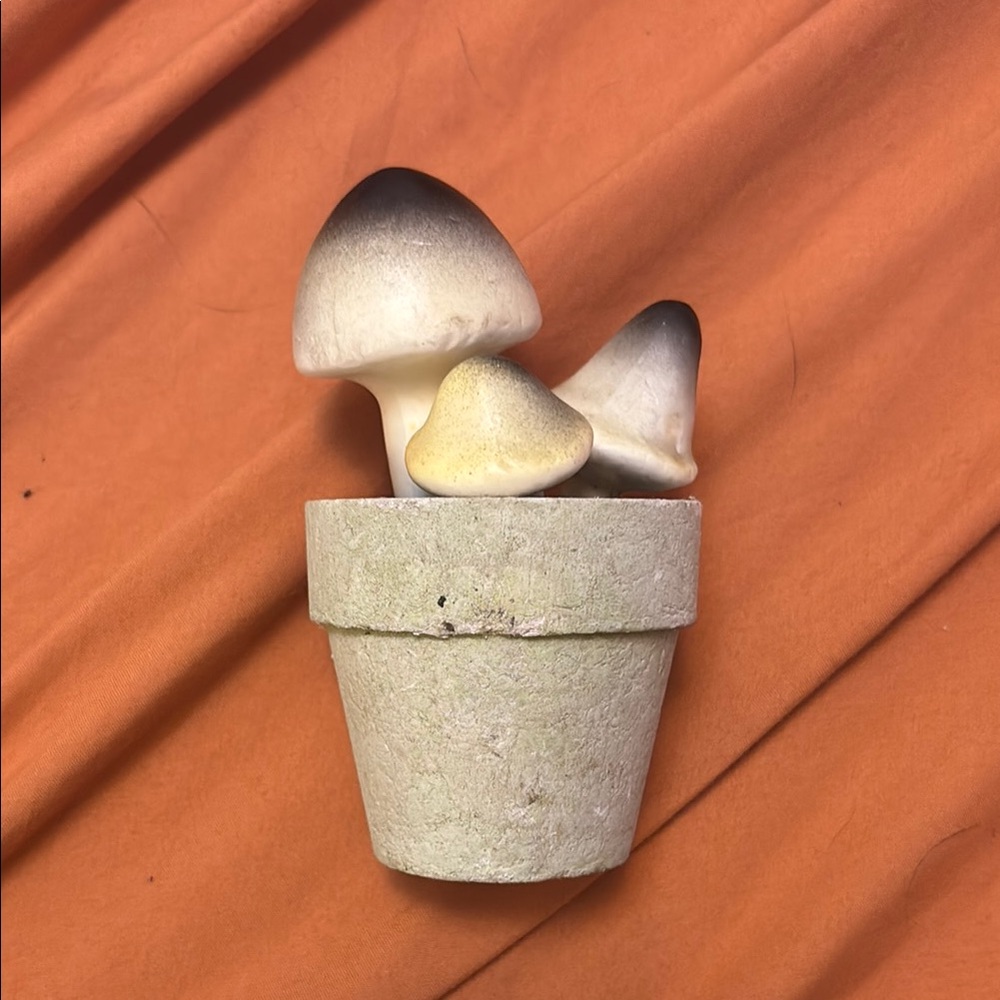 Decorative Mushroom Pot with Gradient Design